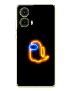 Чохол для Motorola MOTO G85 з картинкою «Among Us неонове сяйво»