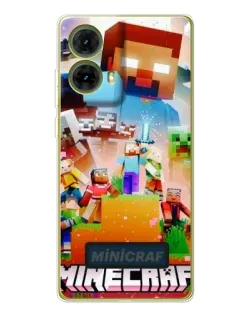 Чохол для Motorola MOTO G85 з картинкою «Minecraft герої гри»