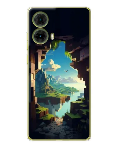 Чехол для Motorola MOTO G85 с картинкой «Вид из пещеры»