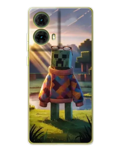 Чехол для Motorola MOTO G85 с картинкой «Крипер в свитере»