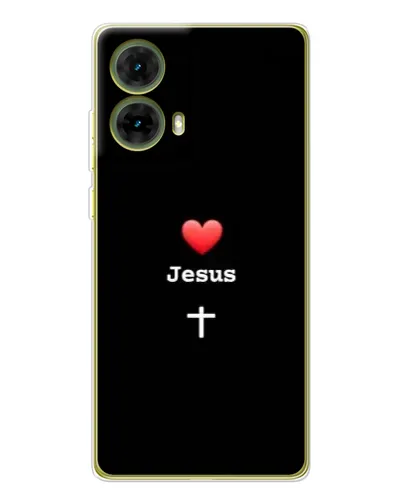 Чехол для Motorola MOTO G85 с картинкой «Сердце - Jesus» Чехол для Motorola MOTO G85 с картинкой «Сердце - Jesus»
