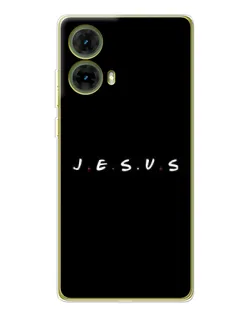 Чехол для Motorola MOTO G85 с картинкой «Точки веры J.E.S.U.S.»