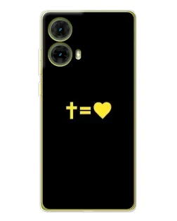 Чехол для Motorola MOTO G85 с картинкой «Сердце и Крест»