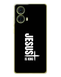 Чехол для Motorola MOTO G85 с картинкой «Вертикаль веры Jesus»