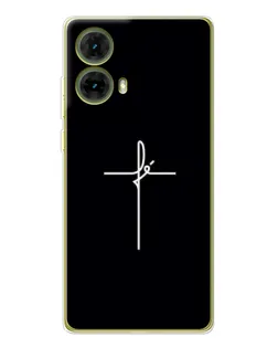 Чехол для Motorola MOTO G85 с картинкой «Тонкий крест» Чехол для Motorola MOTO G85 с картинкой «Тонкий крест»