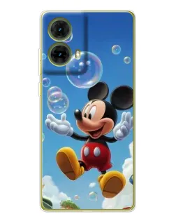Чехол для Motorola MOTO G85 с картинкой «Mickey и мыльные пузыри»