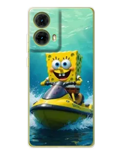 Чохол для Motorola MOTO G85 з картинкою «Спанч Боб на гідроциклі» Чохол для Motorola MOTO G85 з картинкою «Спанч Боб на гідроциклі»