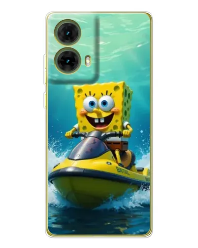 Чехол для Motorola MOTO G85 с картинкой «Спанч Боб на гидроцикле» Чехол для Motorola MOTO G85 с картинкой «Спанч Боб на гидроцикле»