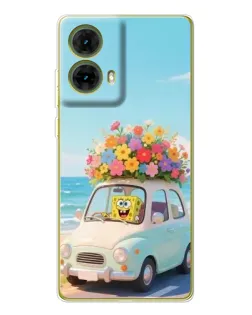 Чехол для Motorola MOTO G85 с картинкой «Автомобильное путешествие»