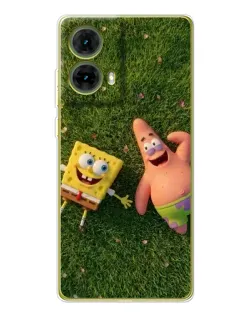 Чехол для Motorola MOTO G85 с картинкой «Друзья на лужайке»