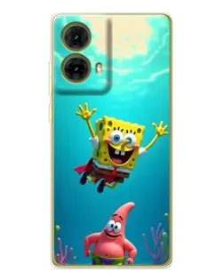 Чехол для Motorola MOTO G85 с картинкой «Спанч Боб под водой»