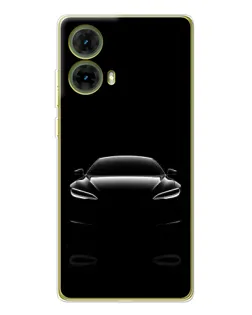 Чохол для Motorola MOTO G85 з картинкою «Силует Tesla Night»