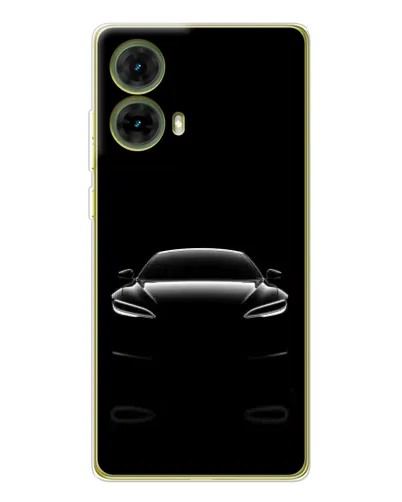 Чохол для Motorola MOTO G85 з картинкою «Силует Tesla Night»