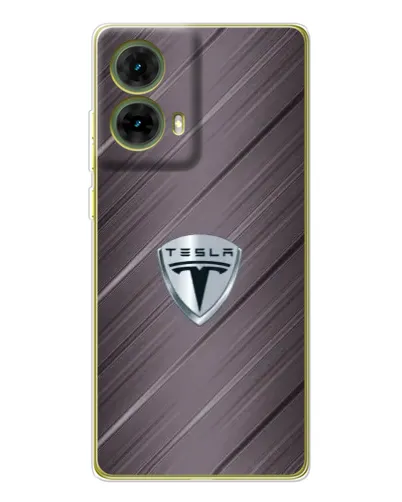 Чохол для Motorola MOTO G85 з картинкою «Металева текстура Tesla»