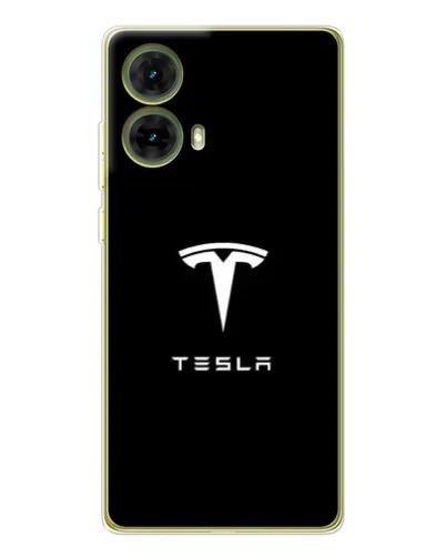 Чохол для Motorola MOTO G85 з картинкою «Tesla White Logo»
