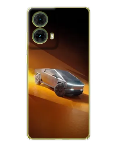 Чохол для Motorola MOTO G85 з картинкою «Cybertruck у пустелі»