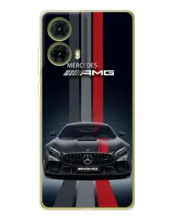 Чохол для Motorola MOTO G85 з картинкою «Mercedes — білий карбон» Чохол для Motorola MOTO G85 з картинкою «Mercedes — білий карбон»