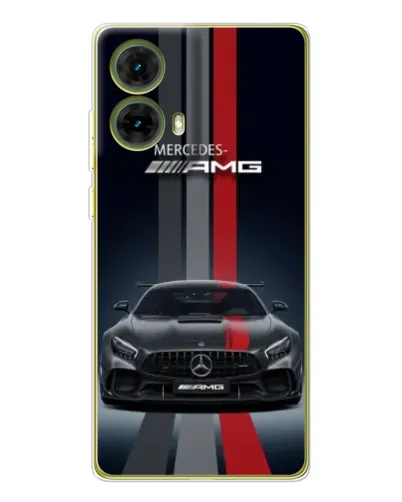 Чехол для Motorola MOTO G85 с картинкой «Mercedes — белый карбон» Чехол для Motorola MOTO G85 с картинкой «Mercedes — белый карбон»