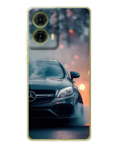Чехол для Motorola MOTO G85 с картинкой «Mercedes — ночной город» Чехол для Motorola MOTO G85 с картинкой «Mercedes — ночной город»