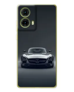 Чехол для Motorola MOTO G85 с картинкой «Mercedes на черном»