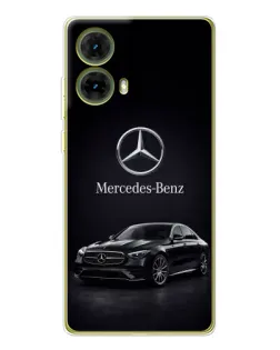 Чехол для Motorola MOTO G85 с картинкой «Mercedes — решетка радиатора»
