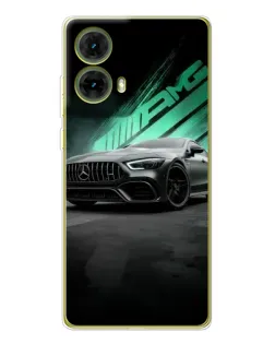 Чехол для Motorola MOTO G85 с картинкой «Темный Mercedes AMG»