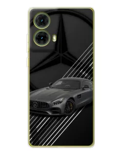 Чехол для Motorola MOTO G85 с картинкой «Mercedes AMG — графика»