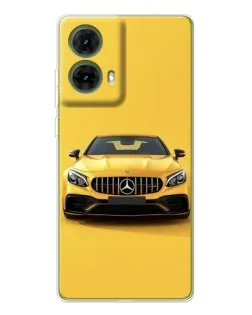 Чехол для Motorola MOTO G85 с картинкой «Желтый Mercedes GT»