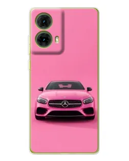 Чохол для Motorola MOTO G85 з картинкою «Рожевий Mercedes AMG»