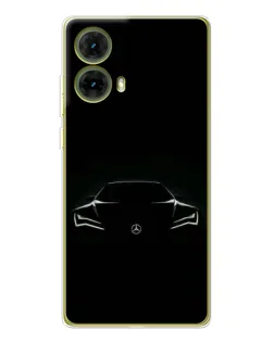 Чохол для Motorola MOTO G85 з картинкою «Mercedes — силует авто»