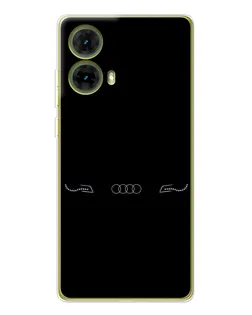 Чехол для Motorola MOTO G85 с картинкой «Audi — световой подпись» Чехол для Motorola MOTO G85 с картинкой «Audi — световой подпись»
