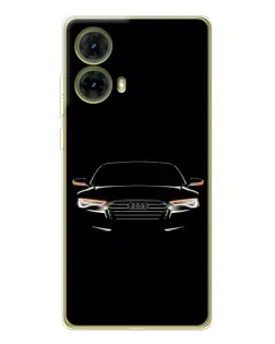 Чехол для Motorola MOTO G85 с картинкой «Audi — ночной контур»