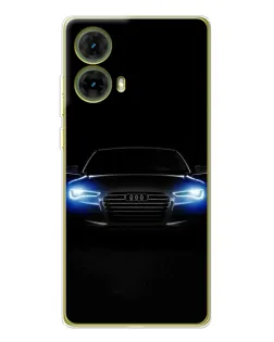 Чехол для Motorola MOTO G85 с картинкой «Audi в неоне»