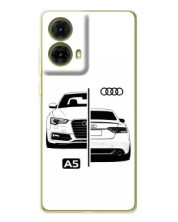 Чехол для Motorola MOTO G85 с картинкой «Audi — контрастный дизайн»