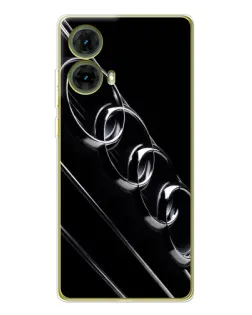 Чехол для Motorola MOTO G85 с картинкой «Audi — абстрактные кольца»