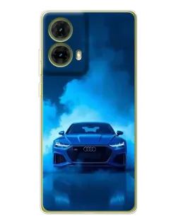 Чехол для Motorola MOTO G85 с картинкой «Audi — голубая энергия»