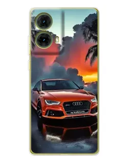 Чехол для Motorola MOTO G85 с картинкой «Audi — закат»