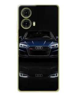 Чехол для Motorola MOTO G85 с картинкой «Audi — ночное отражение»