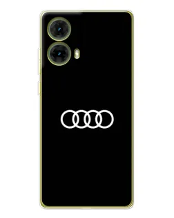 Чехол для Motorola MOTO G85 с картинкой «Audi White Logo»
