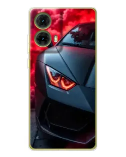 Чехол для Motorola MOTO G85 с картинкой «Lamborghini красное сияние» Чехол для Motorola MOTO G85 с картинкой «Lamborghini красное сияние»