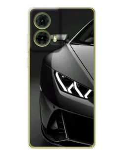 Чехол для Motorola MOTO G85 с картинкой «Lamborghini фары детализация»
