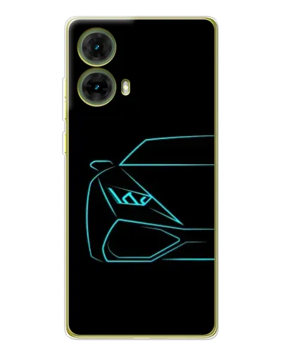 Чехол для Motorola MOTO G85 с картинкой «Голубой силуэт Lamborghini» Чехол для Motorola MOTO G85 с картинкой «Голубой силуэт Lamborghini»