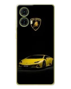 Чехол для Motorola MOTO G85 с картинкой «Lamborghini желтый акцент»