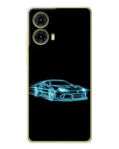 Чехол для Motorola MOTO G85 с картинкой «Неоновый контур Lamborghini» Чехол для Motorola MOTO G85 с картинкой «Неоновый контур Lamborghini»