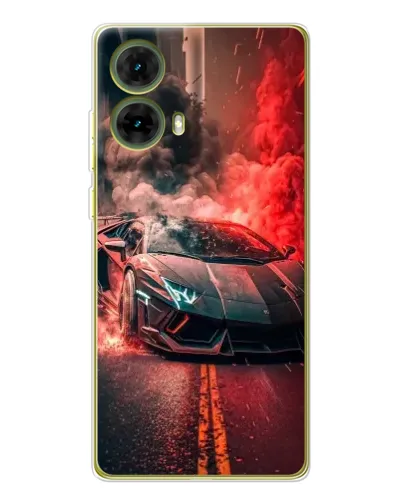 Чехол для Motorola MOTO G85 с картинкой «Lamborghini красный дым» Чехол для Motorola MOTO G85 с картинкой «Lamborghini красный дым»
