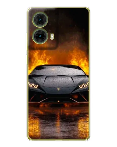 Чехол для Motorola MOTO G85 с картинкой «Lamborghini в огне» Чехол для Motorola MOTO G85 с картинкой «Lamborghini в огне»