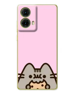 Чохол для Motorola MOTO G85 з картинкою «Pusheen та печиво» Чохол для Motorola MOTO G85 з картинкою «Pusheen та печиво»