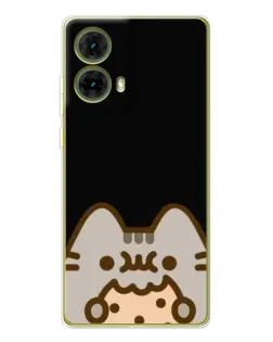 Чехол для Motorola MOTO G85 с картинкой «Пушин на черном»