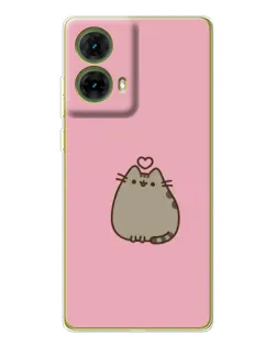 Чехол для Motorola MOTO G85 с картинкой «Pusheen сердце»