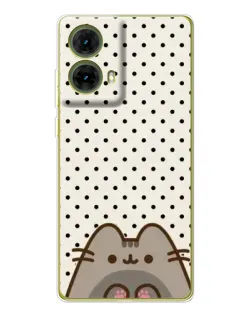 Чехол для Motorola MOTO G85 с картинкой «Пушин в горошек»